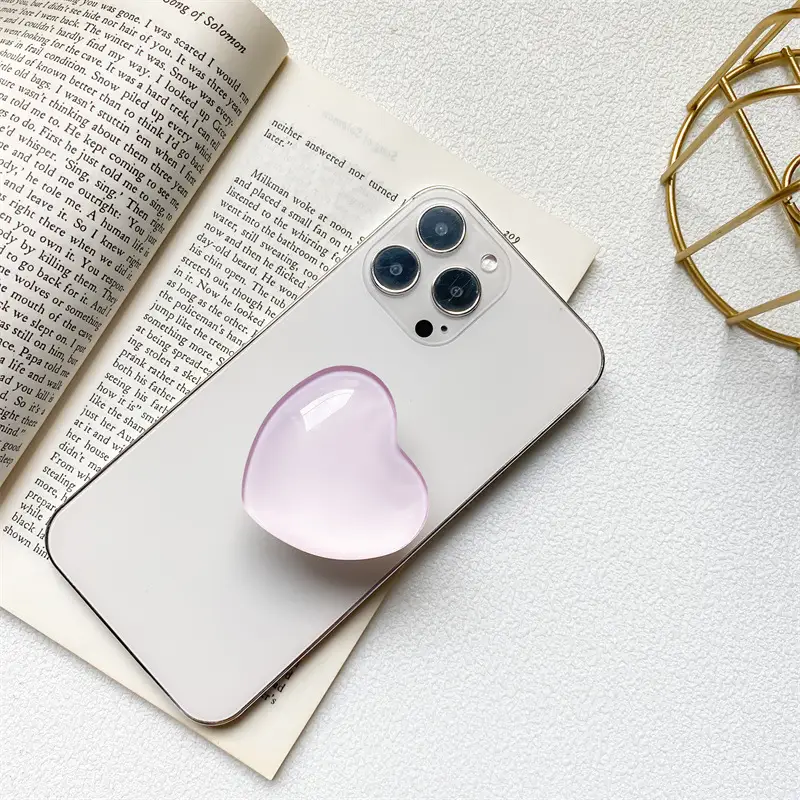 Korean 3D Stained Glass Crystal Ball Phone Holder Heart Retractable Finger Grip Tok Stand For iPhone Samsung Universal Bracket - Image 6