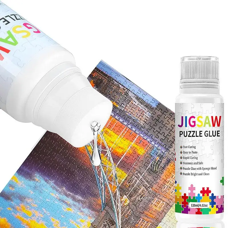 5D Diamond Painting Glue 5D Diamond Painting Sealer Art Glue Continuous Hold Gloss Effect Puzzle 120ml/Bottle Puzzle Highlight Glue Artwork Maintenance Diamond Painting Glue