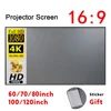 Portable Projector Screen Simple Curtain Anti-Light 60/70/80/100/120 Inches Projection Screens for Home Outdoor Office Projector 1