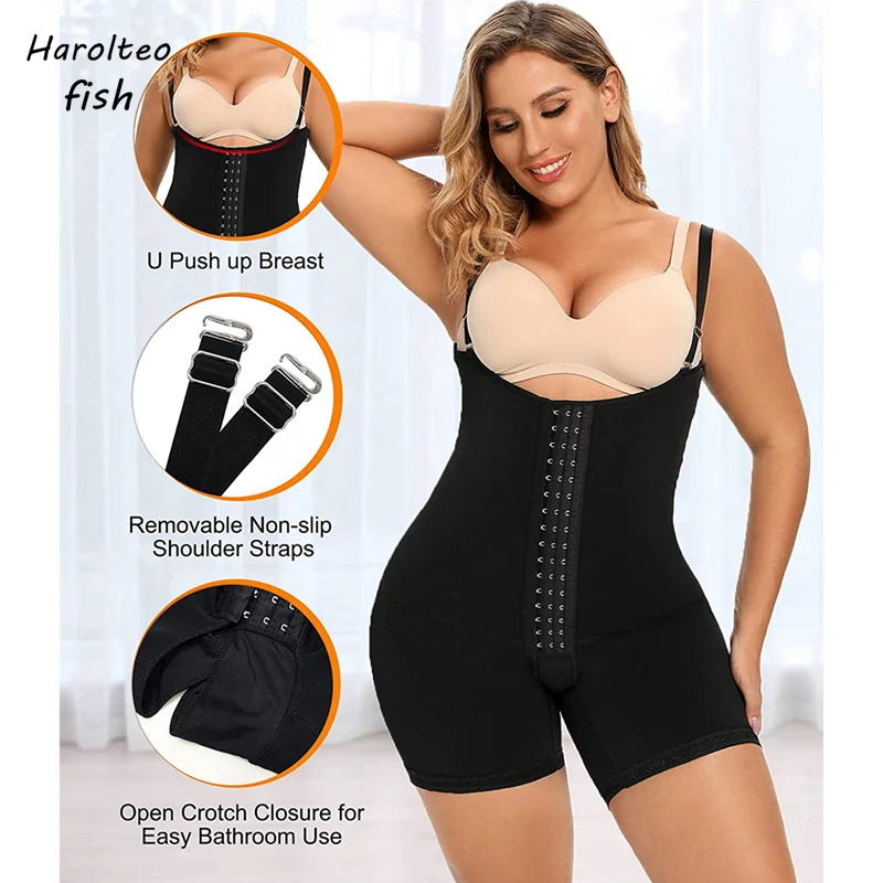 

4 Rows Adjustable Flat Stomach Shapewear Sheath Corset Colombian Slimming Girdles Waist Trainer Body Shapers Women's Binders