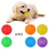 6pcs Durable Dog Toys: Squeaky Balls For Teeth Cleaning & Training - Safe & BPA Free For Small & Medium Dogs! 6