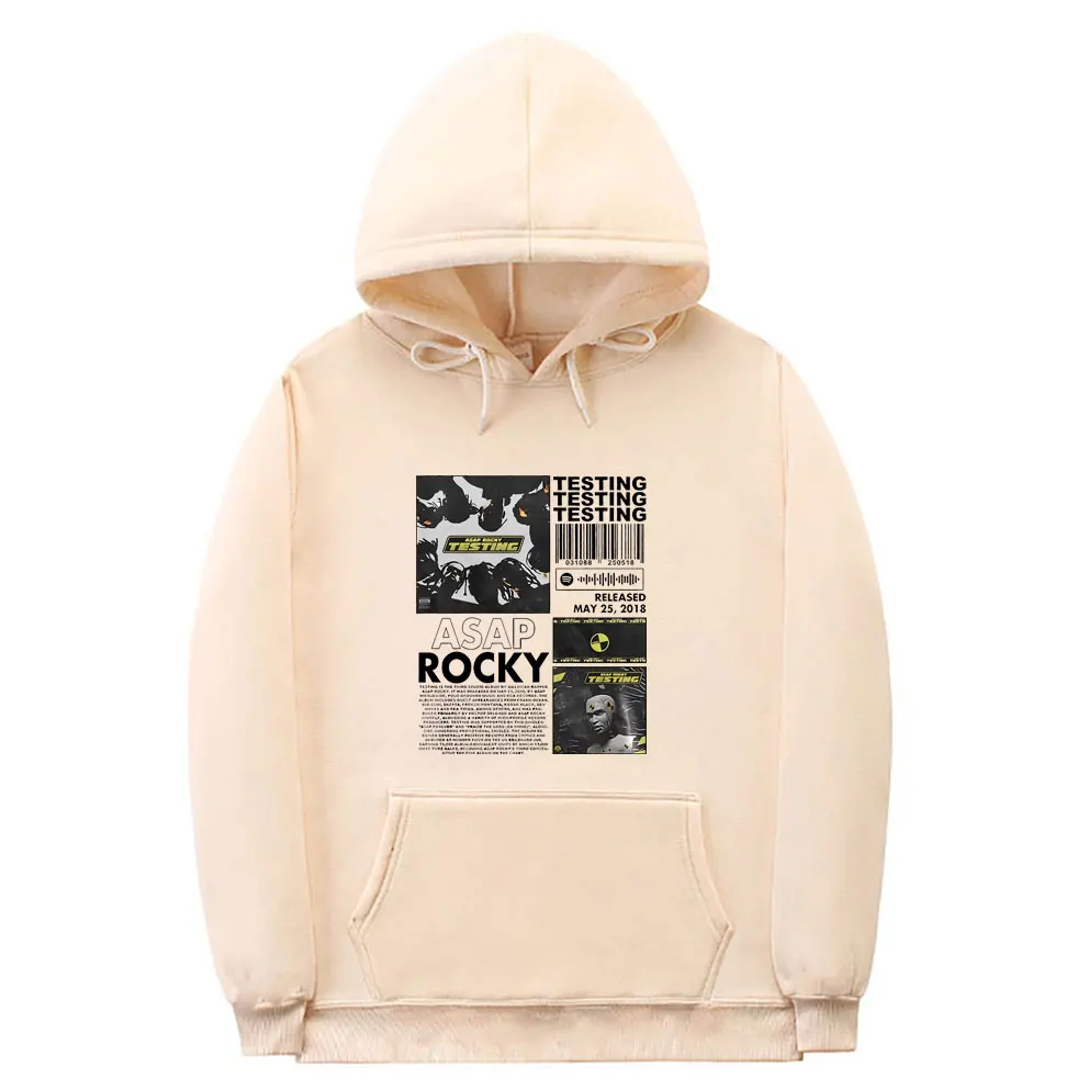 Oversized Hoodies Asap Rocky Testing Sweatshirt Hip Hop Rapper