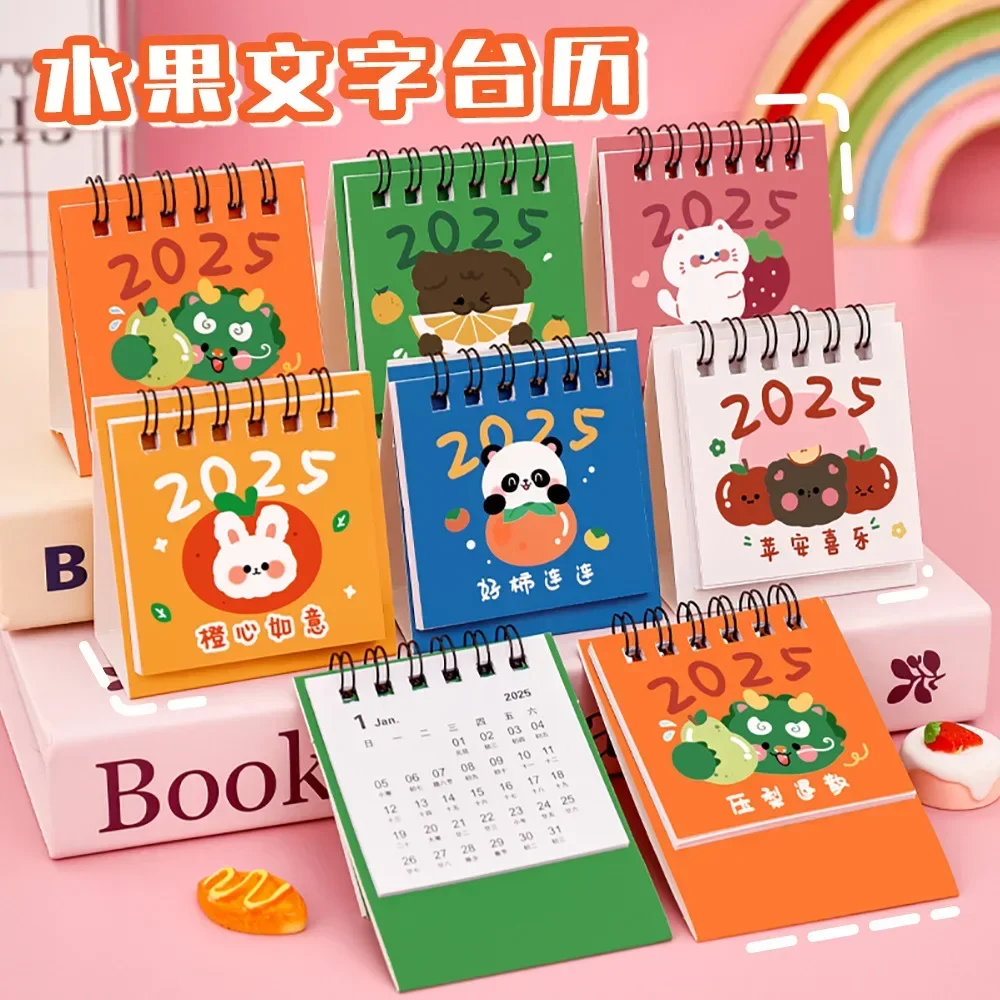 Desk Calendar Mini Cartoon Standing Flip Desktop Calendar Small Daily Planning Monthly Calendar for Home,desk calendar