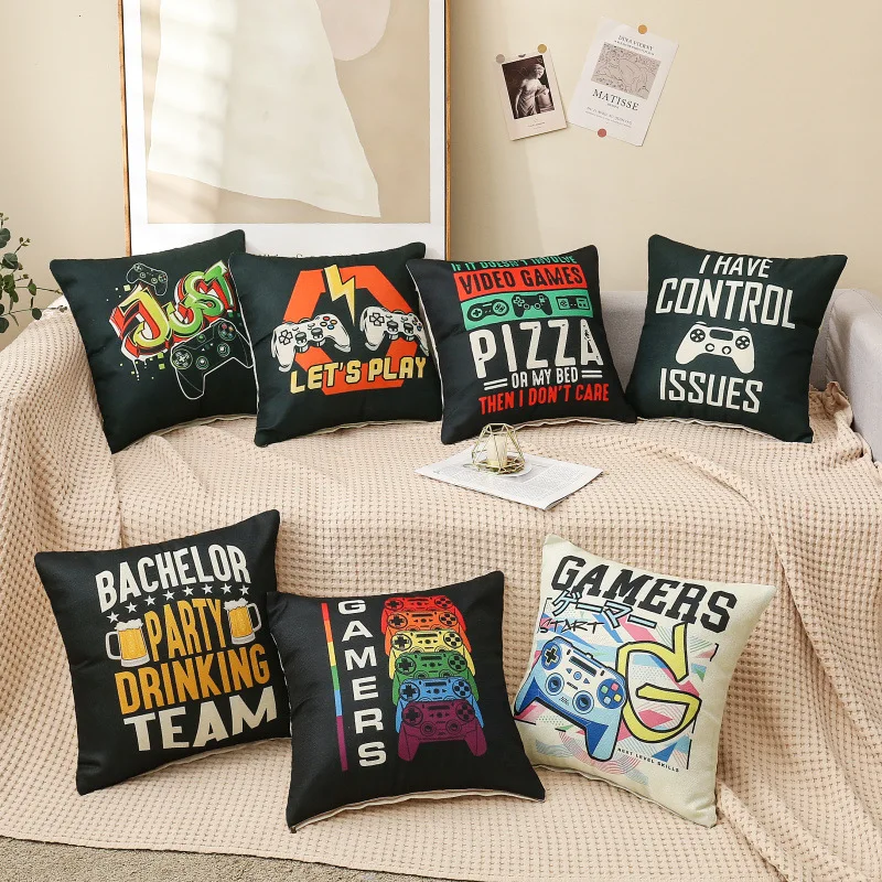 

Game GamePad Pillow Case Video Controller Pillow Cover Sofa Bed for Boys Men Girl Room Aesthetics Home Decor 45x45cm Pillowcase