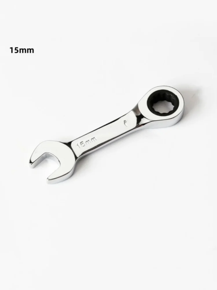 1 Stücke 6-19mm 72 Zahn Kurzgriff Ratsche Steckschlüssel CRV Schnell Öffnen Reversible Kombination Stubby Spanner Auto Reparatur Werkzeuge – Detail 18