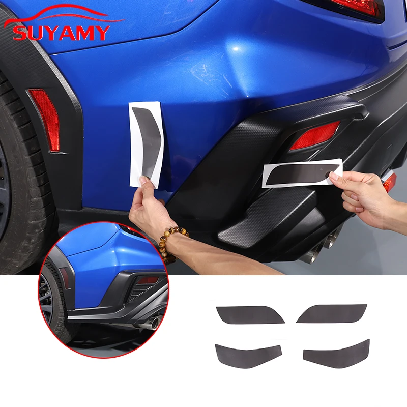 

For Subaru WRX 2021-2023 Rear Wheel Sidelight Black Film PVC Smoke Black Color Lamp Protector Film Car Accessories