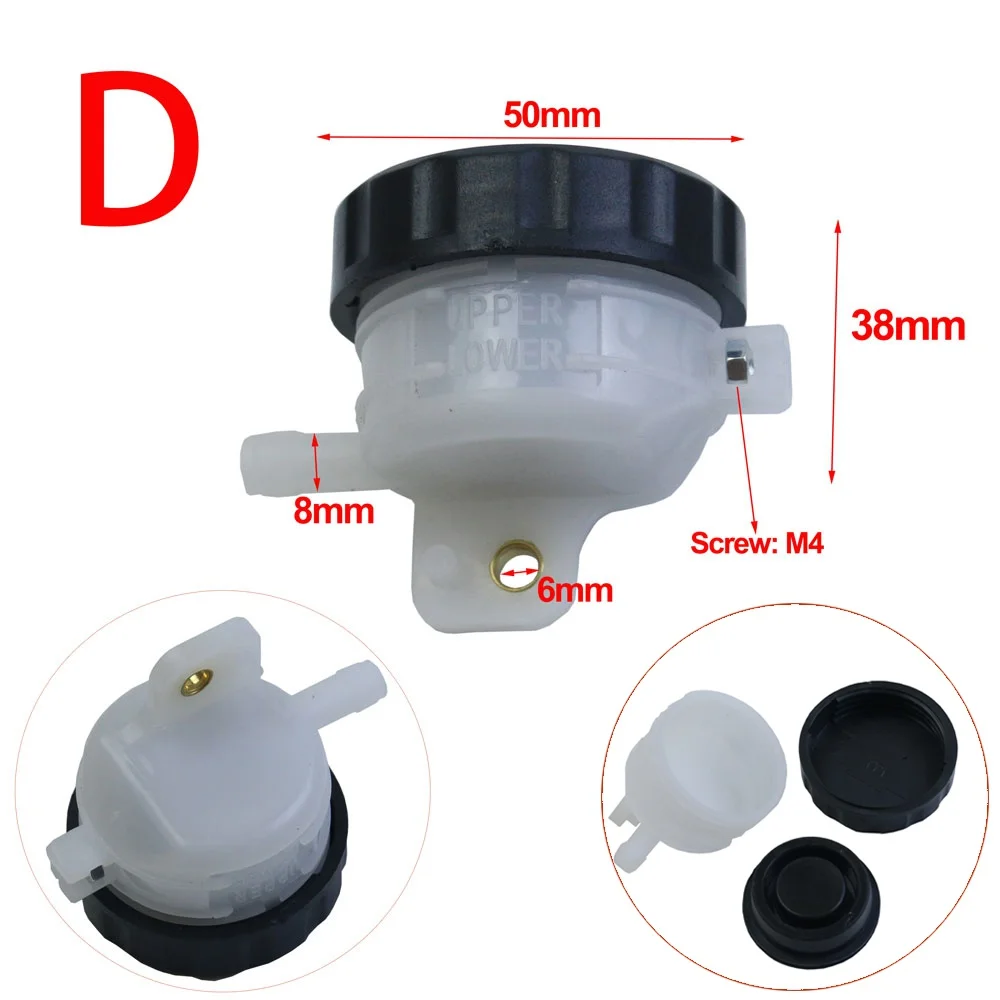 Motorcycle Brake Lever Universal Motorcycle Lever Brake Oil Tank Foot Brake Master Cylinder Oil Cup Fluid Bottle Reservoir Dirt Bike Scooter Pitbike