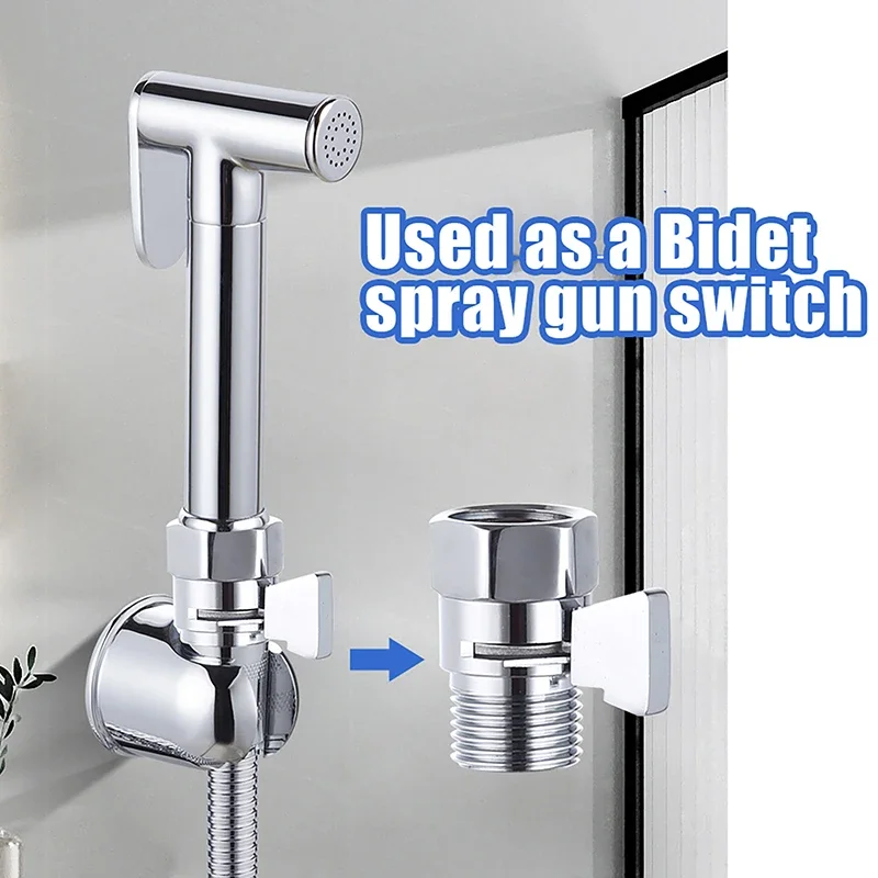 Shower Water Stop Valve Full Brass G1/2" Flow Quick Control Shut-OFF Valve Shower Head Water Saver Toilet Spray Gun