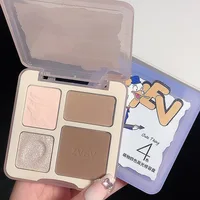 4 in 1 ZVEV 3d Highlighter Contour Bronzer Palette Nude Makeup Natural Color Rendering Long-Lasting Waterproof Cosmetics 2