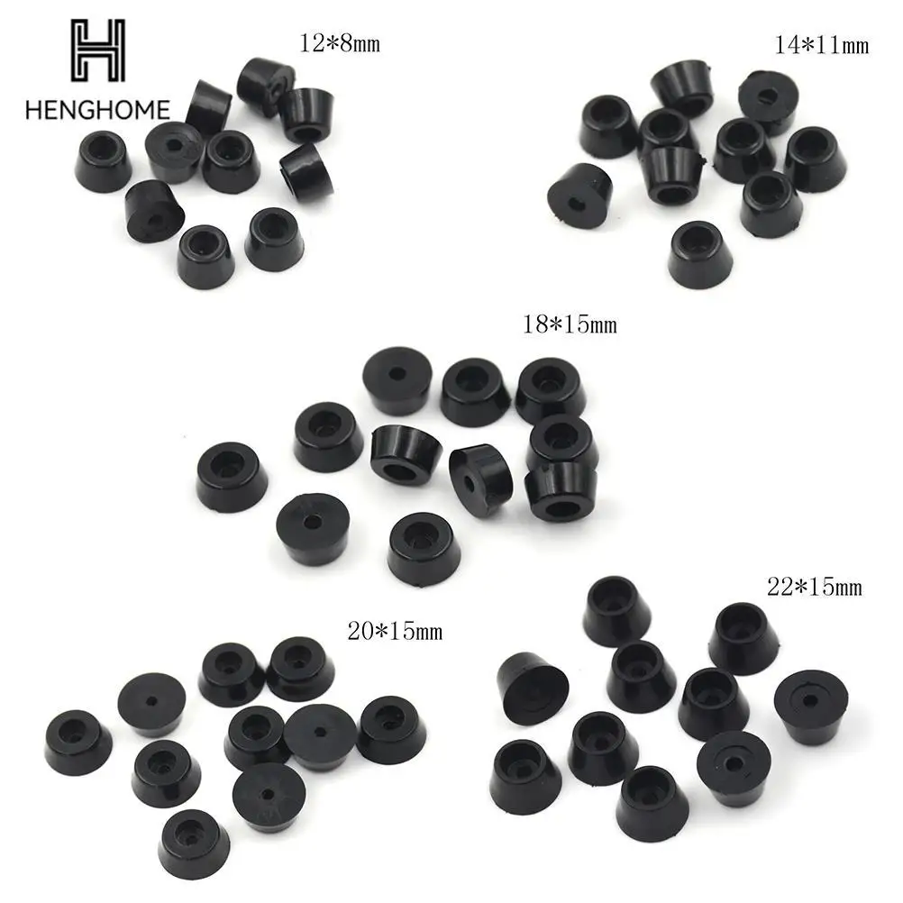 10PCSBlackRubberFeetChairFloorProtectorNonslipFurnitureFeet