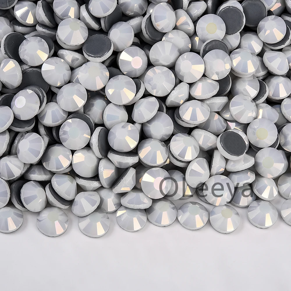 Oleeya Glitter Hotfix Rhinestones - 1440pcs Crystal Pack for DIY Nail Art Accessories