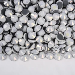 Oleeya Glitter Hotfix Rhinestones - 1440pcs Crystal Pack for DIY Nail Art Accessories (Starlight white)