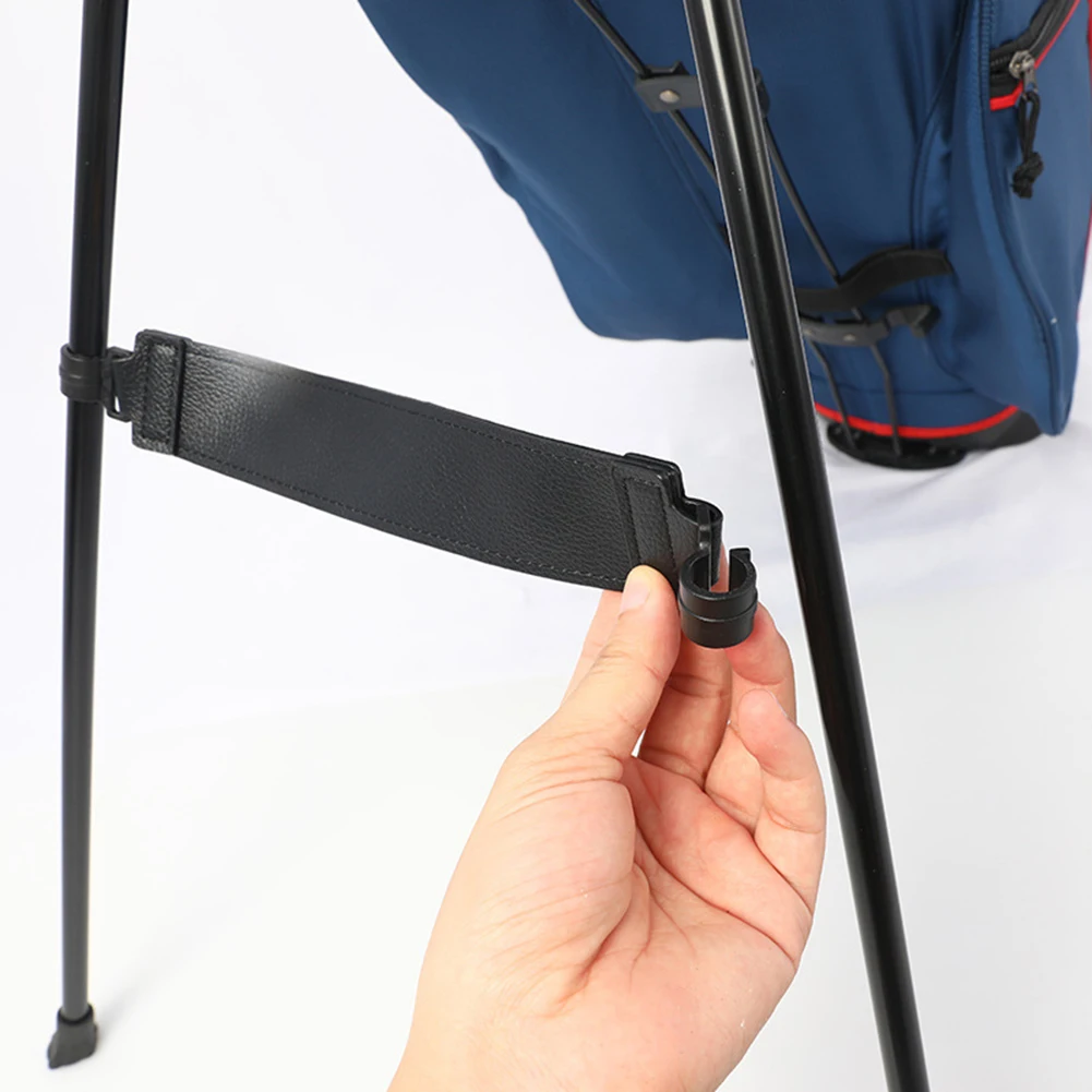 For Golf Stand Bag Accessory Adjustable Leg Tether Strap Promotes Stability Lightweight Portable Design Black Color 2