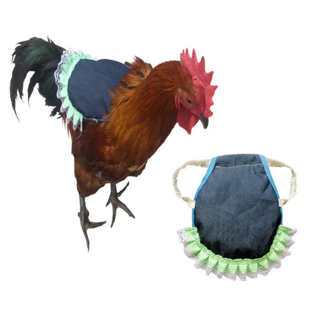 조절 가능한 닭 하네스 조끼, 닭 등 보호대, 부드러운 닭 깃털 보호대가 있는 천 소재 닭 안장 앞치마, 닭/조류용