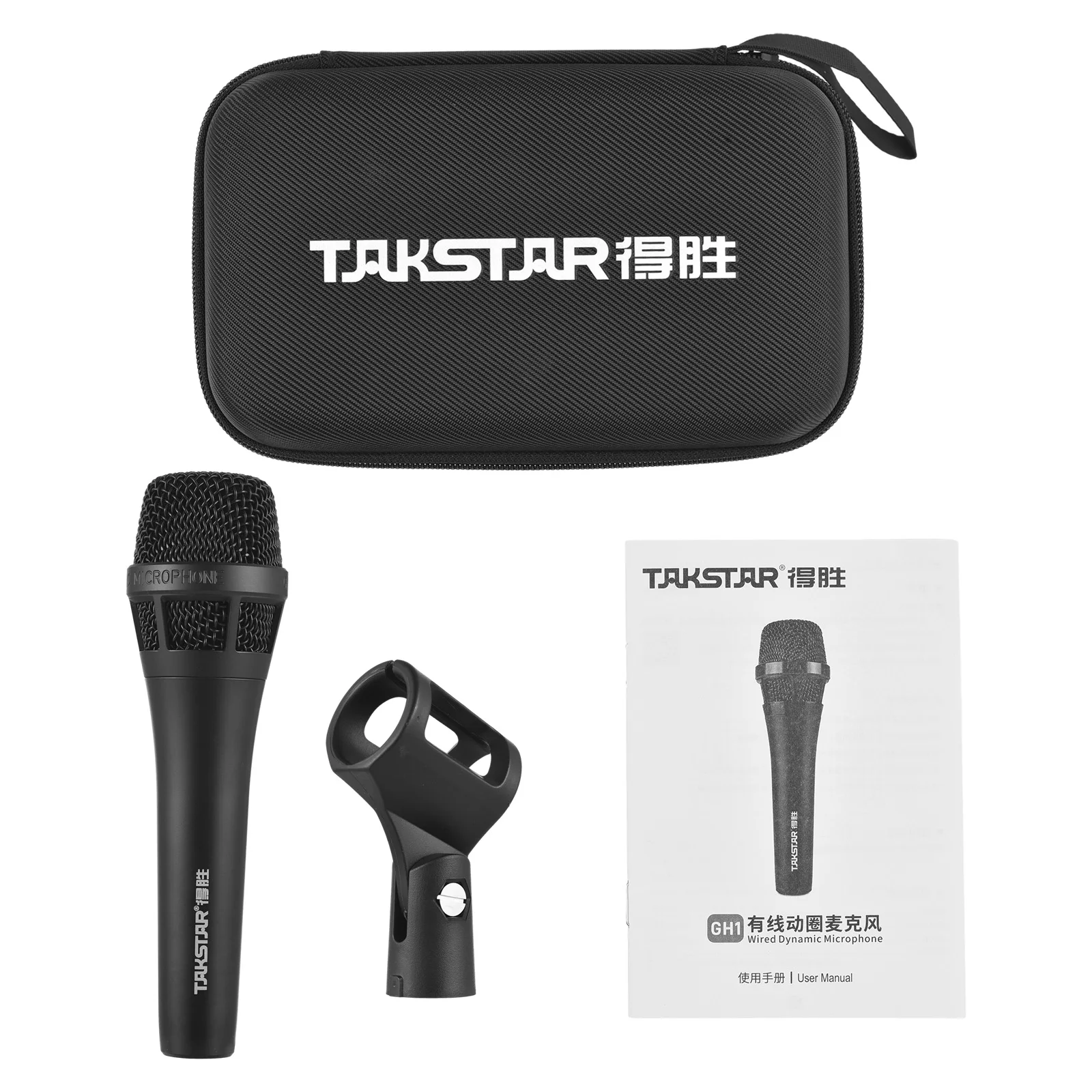 

Проводной динамический микрофон TAKSTAR GH1, суперкардиоидный микрофон с зажимом и молнией для караоке