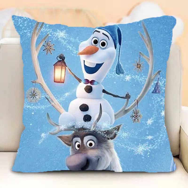 Disney Elsa Decorative Pillow Cases Cartoon Cushion Cover Children Girl Birthday Christmas Gift 40x40cm