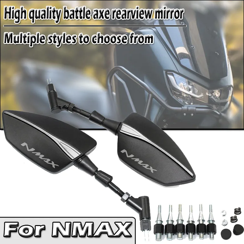 8/10mm Universal Adjustabale Rearview Rear View Mirrors Side Mirror For NMAX155 NMAX 125 N-MAX