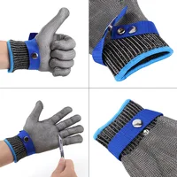 Butcher Glove Cut Proof Stab Resistant Stainless Steel Wire Metal Mesh Butcher Cotton Glove Cut Resistant Glove  Glove 2