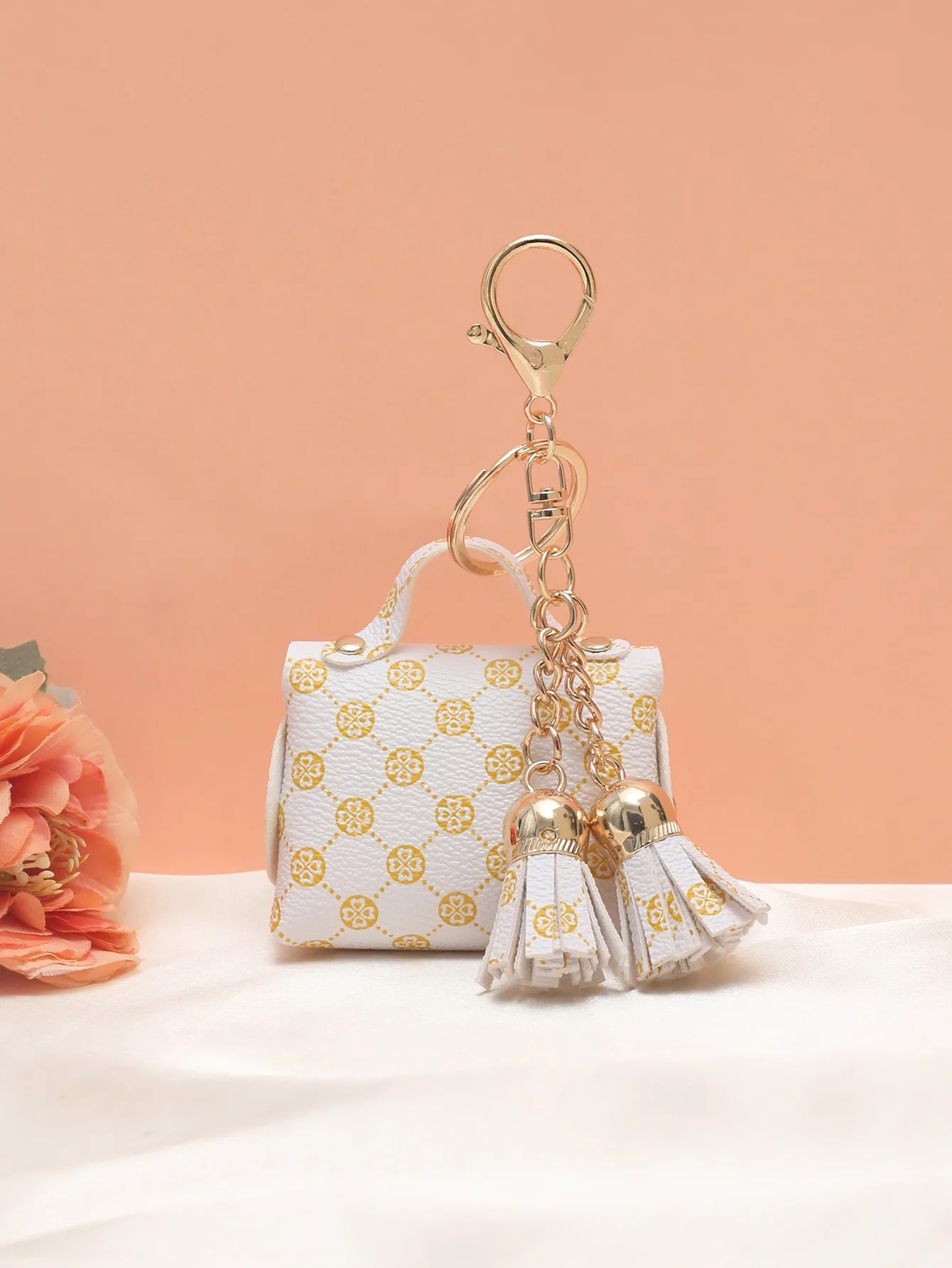 Neue Stil Modische Kopfhörer Tasche Hand Seil Schlüsselbund Dot PU Mini Lock Schlüssel Tasche Anhänger Zubehör für Frauen Mädchen – Detail 13