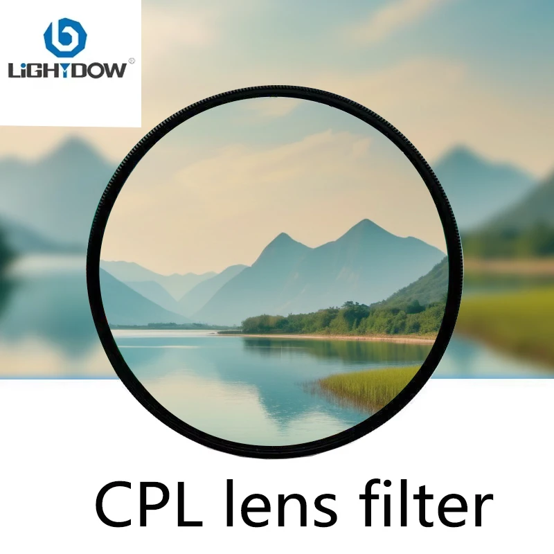 Lightdow Ordinary CPL Lens Filter Camera Lens Filter Circular Polarizing Filter 49mm 52mm 55mm 58mm 62mm 67mm 72mm 77mm for Canon Nikon Sony Pentax Fuji Camera Lens