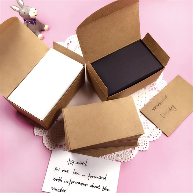 Cartes À Jouer En Papier Blanc Rigide Vierge, 100 Pièces, Cartes Postales,  Papier Peint Fait À La Main, Message - Jeux De Société - AliExpress