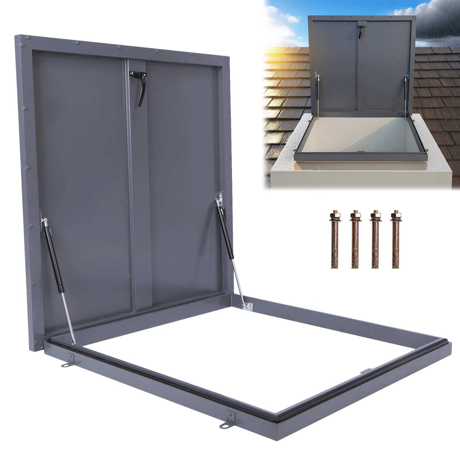 Roof Access Hatch Galvanized Steel Attic Skylights Roof Hatch Vent Access Door Roof Safety Door Suitable for Home Industry