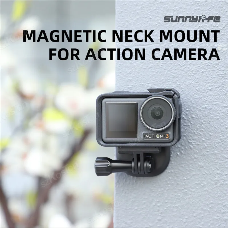 Magnetic Neck Strap Holder Mount Bracket Adapter With Lanyard for Gopro Hero 13 12 for Insta360 X4 Camera For DJI Action 5 Pro 4