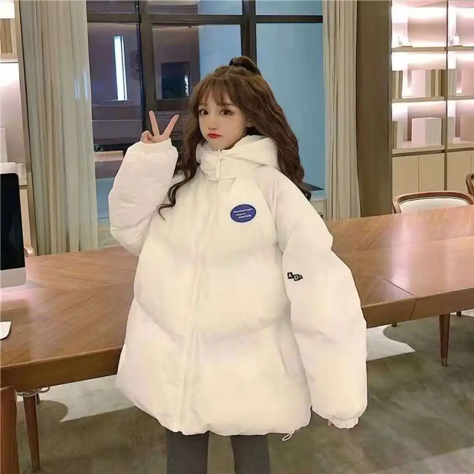 2023 New Women Age-Reducing Cotton-Padded Clothes Thickened Warm Winter Cotton-Padded Coat Baggy Coat Hooded Top