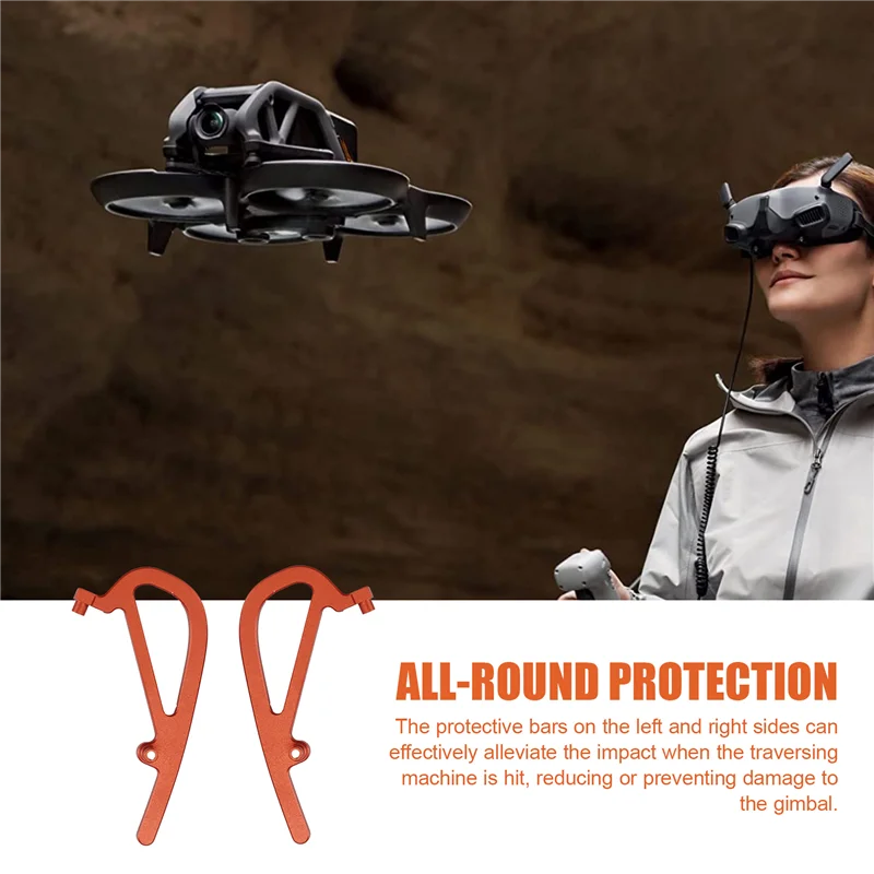 Protection Cardan Drone ABS Noir/Rouge - Pare-chocs Transport