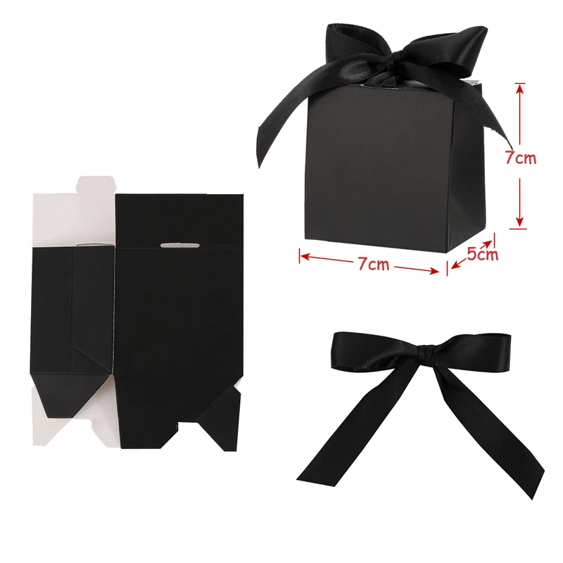 Black Wholesale Custom Logo Premium Luxury Cardboard Paper Gift Packaging Box with Ribbon for Wedding Favors Baby Shower Party 1 Sc1e45a15a9214dc094f5941d0e98b25fn