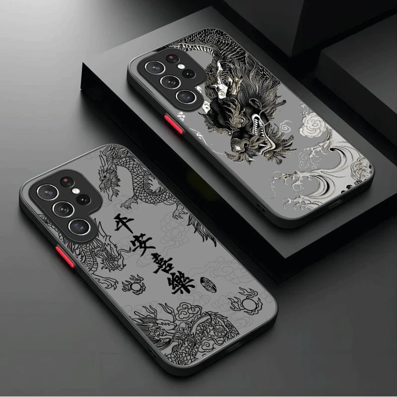Elegant Chinese Dragon Plating Phone Case – Stylish and Durable Design