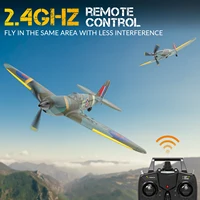 Volantex New Spitfire RC Plane EPP 400mm Wingspan RC Fighter One Key Aerobatic 2.4G 4CH RTF Warbird Plane 2