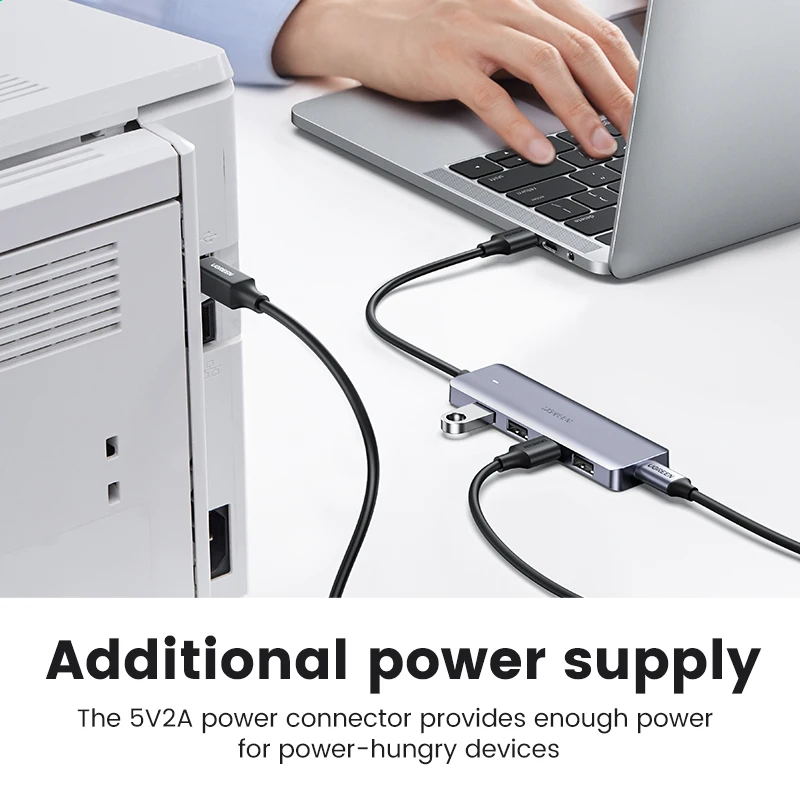 UGREEN 4-Port USB-C to USB 3.0 Hub Splitter Adapter