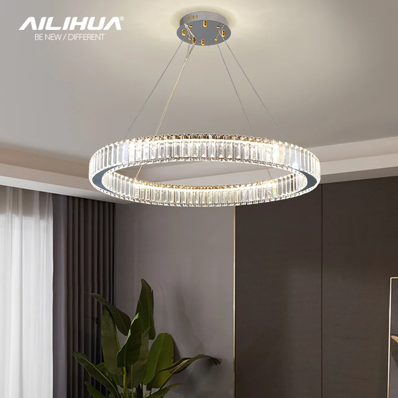 

Living room lamp crystal chandelier simple modern atmosphere restaurant master bedroom designer 2022 new lamp package