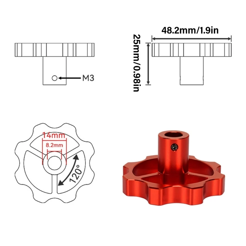 3D Printer Easy Installation Knob, Improved Precisions Handling, Adjustment Manual Tuning Knob Kit Enhancing DropShipping