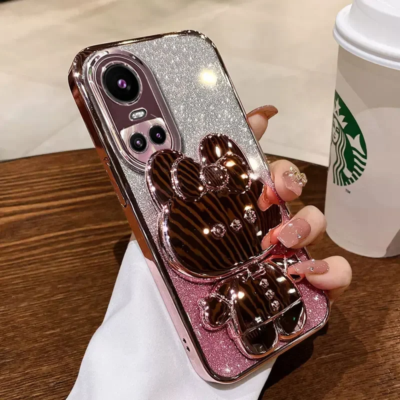 Rabbit Mirror Bracket Seismic Protective Phone Case