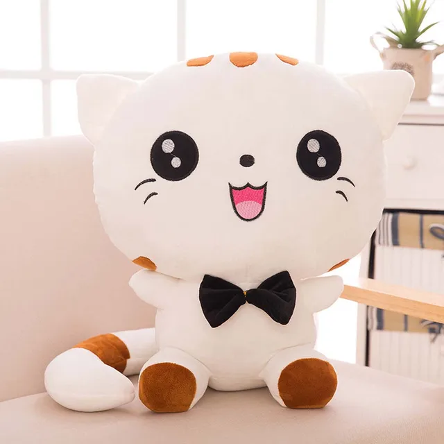 20cm Cartoon Cute Soft Pussy Cat Plush Pillow Kitten Shaped Stuffed Cushion Plush Toys Kids Happy Birthday Gift Girls Gift 3