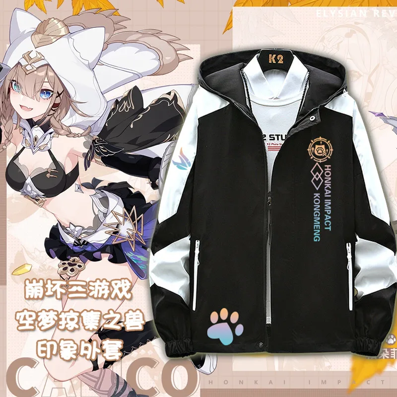 

Anime Honkai Impact 3 Pardofelis Cosplay Men Women Casual Loose Zip Hooded Coat Tops Couple Jacke Fashion Long Sleeve Autumn