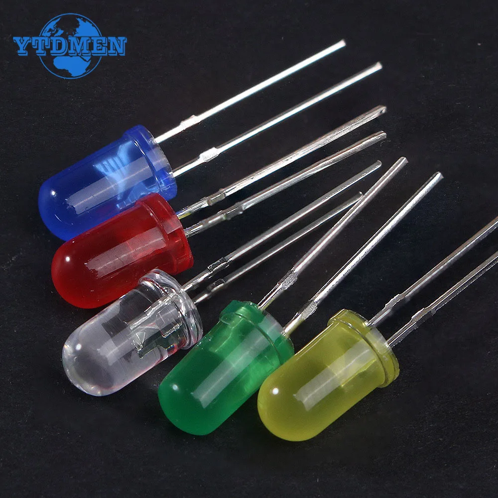 50/100PCS LED Diode Assorted Kit LED 3mm /5mm/8mm/10mm Lights Emitting Diodes Electronic DIY Kits Red Yellow Blue Green White