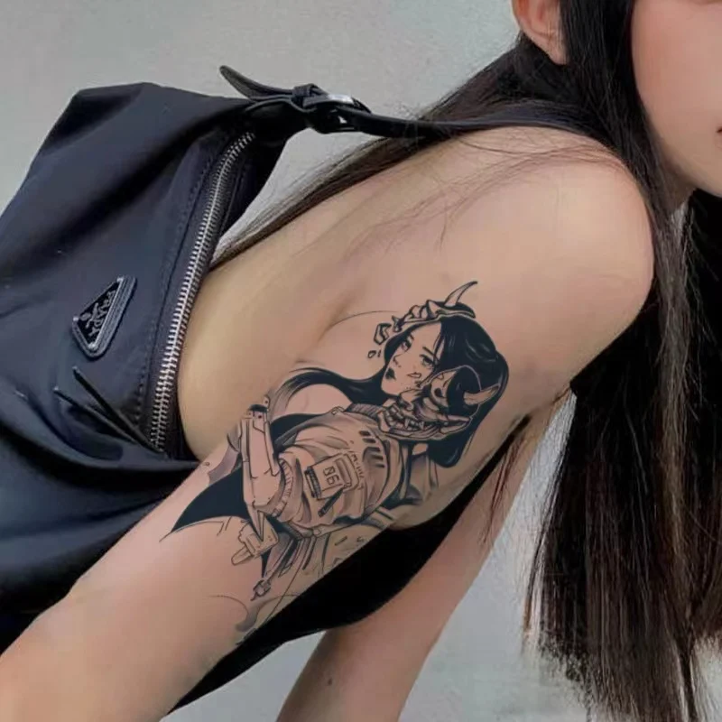 New Geisha Herbal Juice Tatouage Temporaire Sticker Femme Sexy