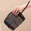 Large-Capacity Black Mesh Makeup Case Organizer Storage Pouch Casual Zipper Toiletry Wash Bags Make Up Women Travel Cosmetic Bag 5