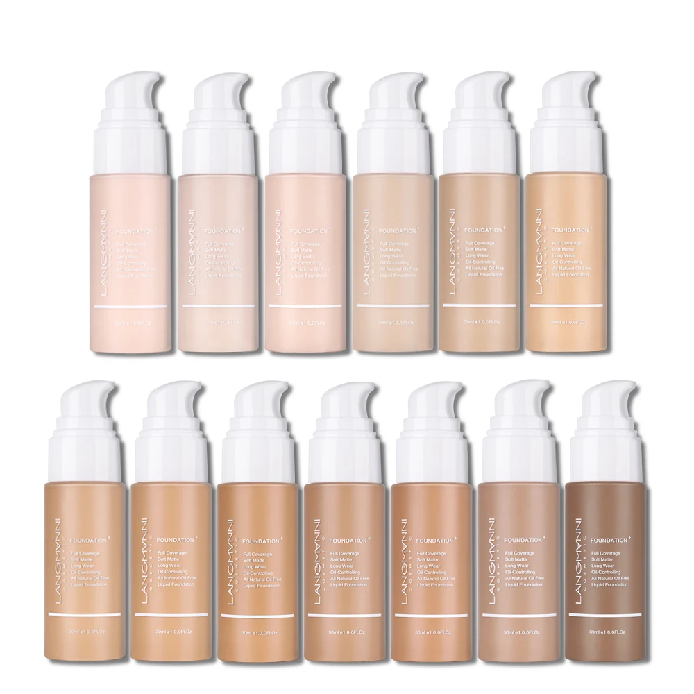Liquid Foundation 30ml High Coverage Makeup Base Cream Lasting Concealer BB Cream Matte Finish Waterproof Face Corrector