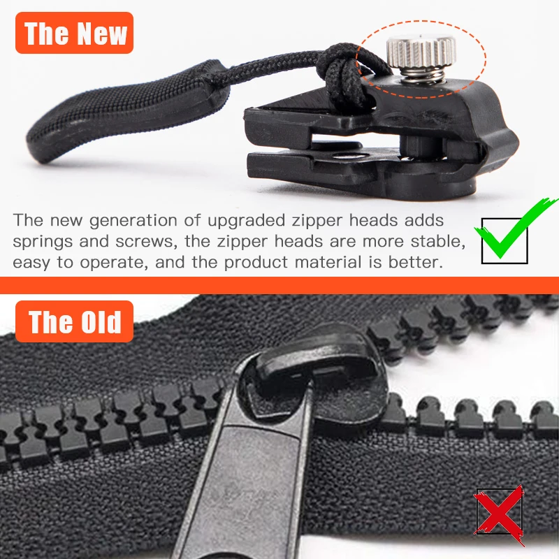 Upgrade Universal Adjustable Instant Fix Zipper Pull Repair Kit
