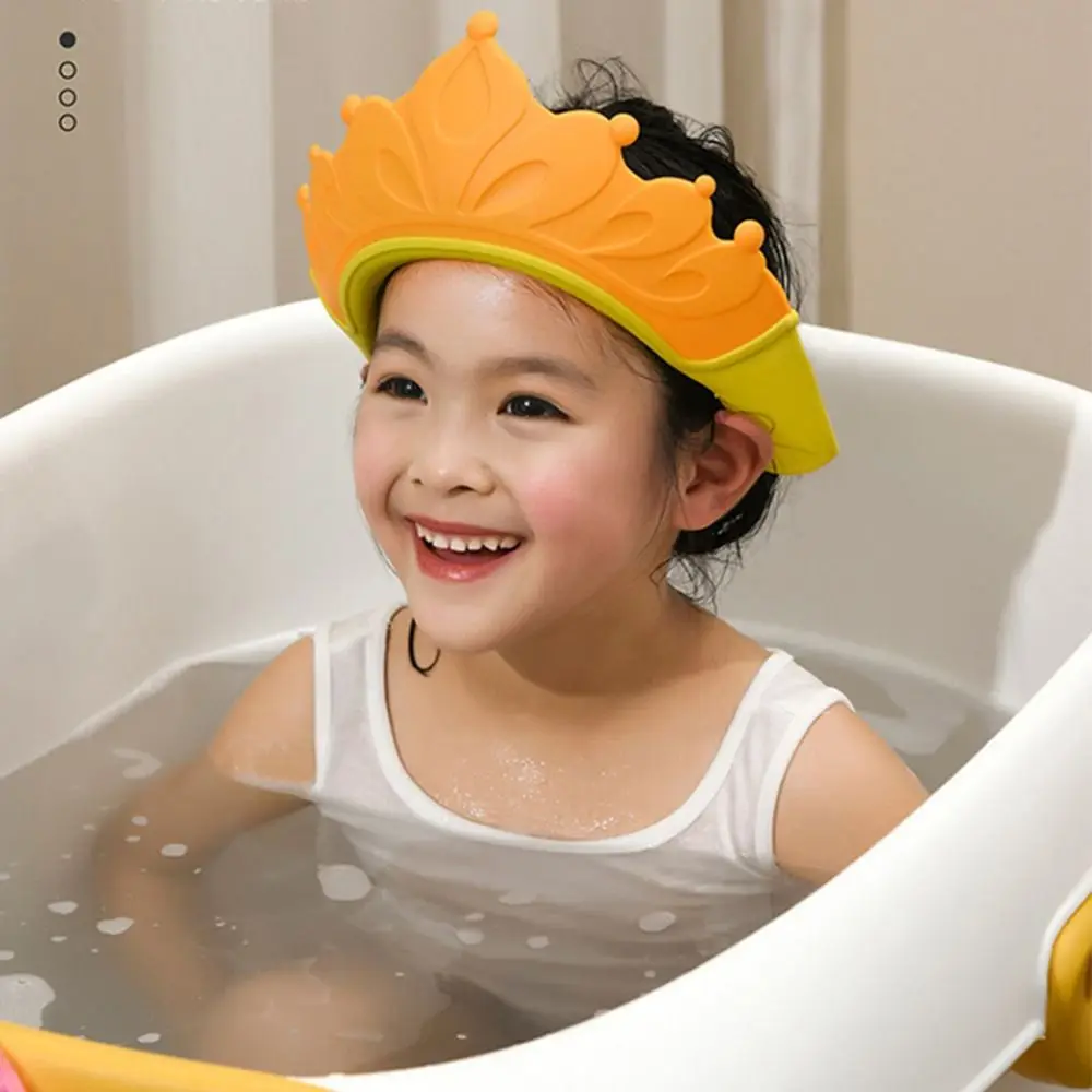 

Baby Shower Cap Waterproof Ear Protection Kids Adjustable Bath Cap Children's Water Blocking Shampoo Cap