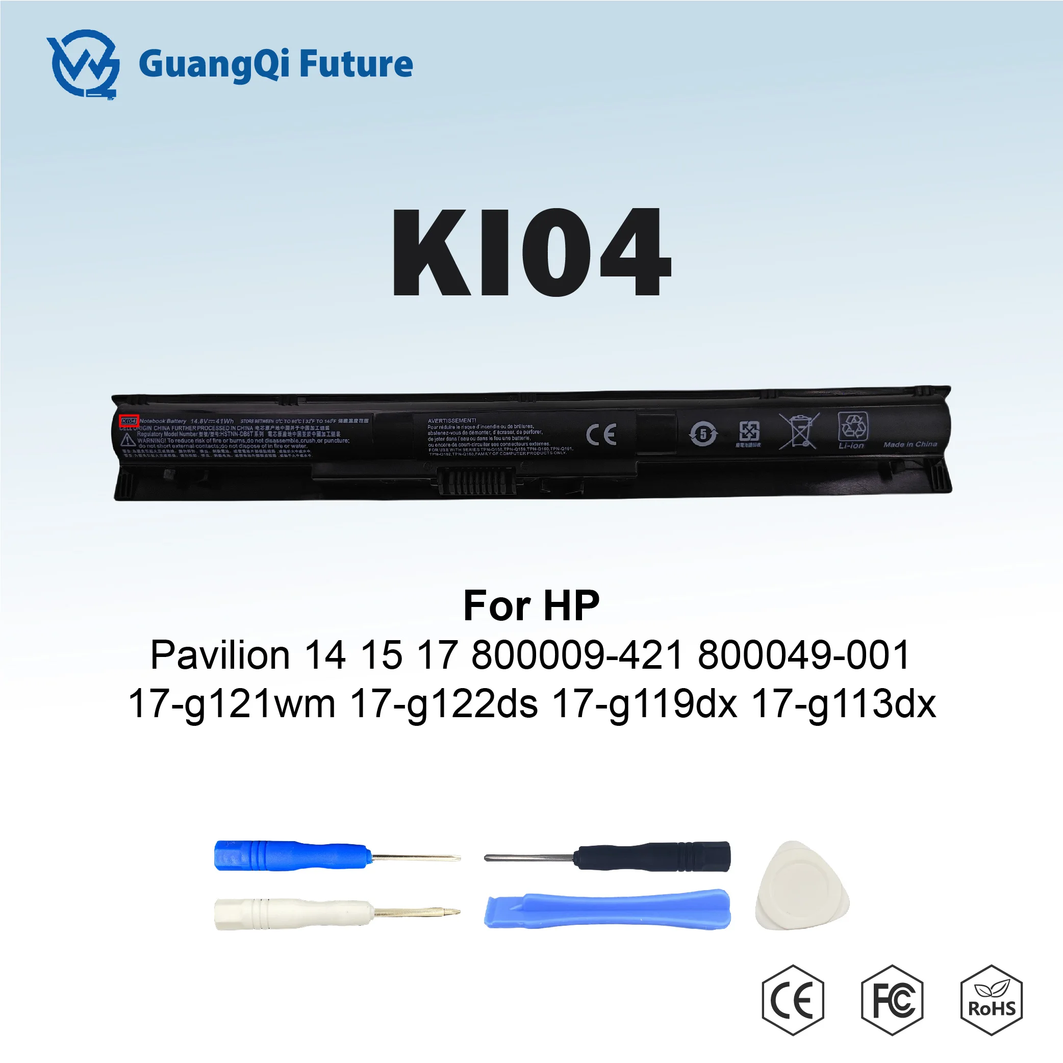 KI04 41Wh 800049-001 Laptop Battery for HP Pavilion 14 15 17-G 15-AB 14 ...