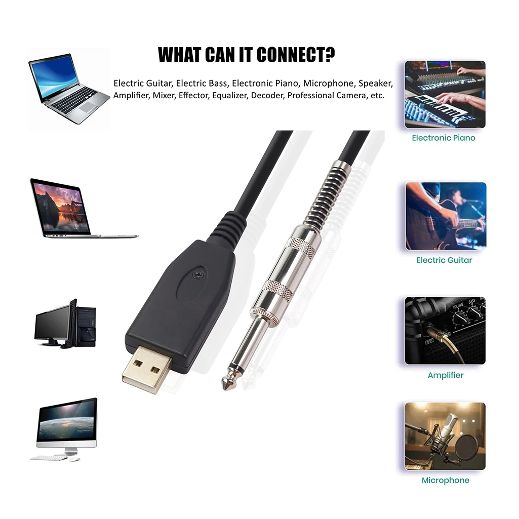    ̺  ǻ Ǳ USB-6.35mm  ̽ Ÿ ׼, 2M, 3M ÷̾