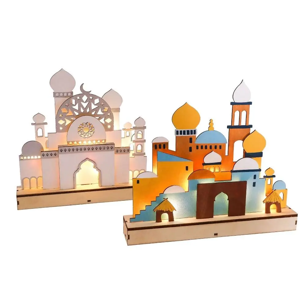 

Eid Mubarak Led деревянные украшения Новый Рамадан домашний декор спальня настольная лампа мусульманская фотография деревянное ремесло