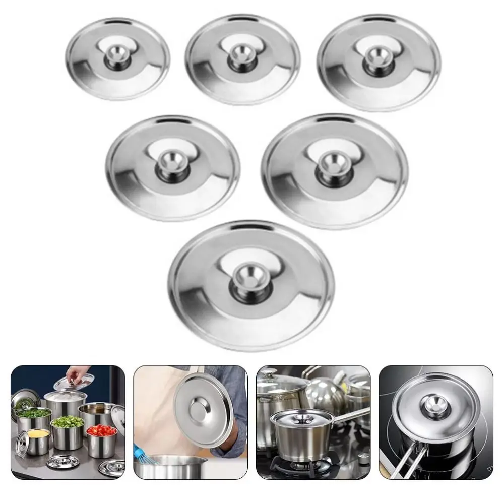 Stainless Steel Round Pot Lid Silver Saucepan Cover