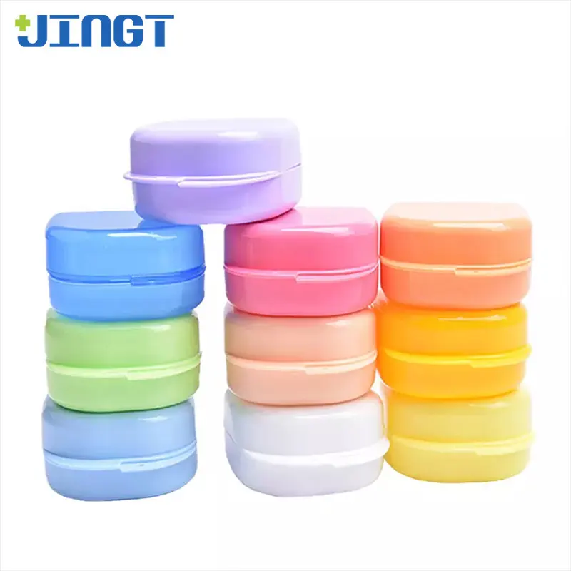 

JINGT 5pcs Dental Retainers Denture Cleaning Storage Box Orthodontic Retainer Case Retaining Dentation Holder Dental Tools