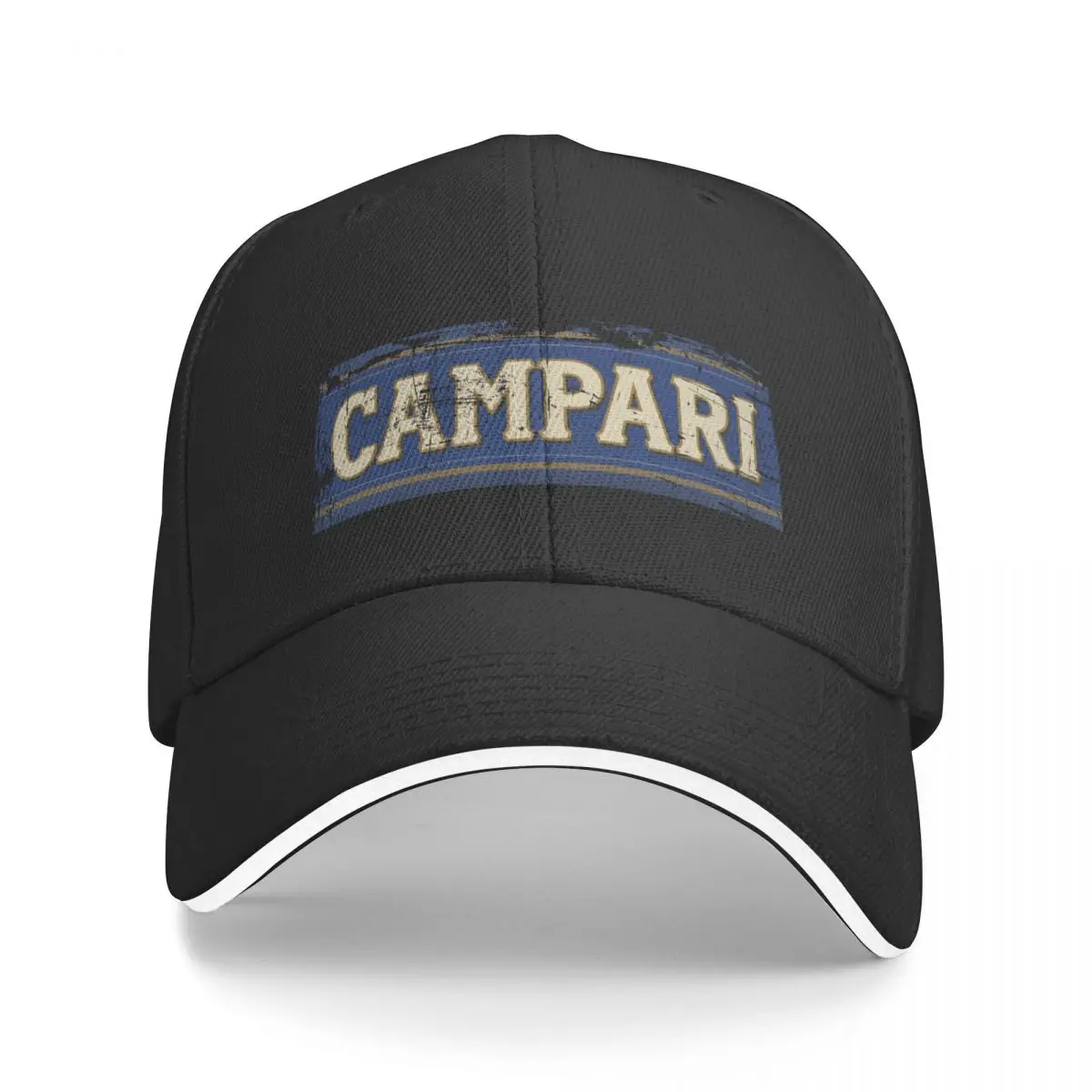 Berretto Da Baseball Tipo 2 Con Design Invecchiato Monogramma Campari |-F-|